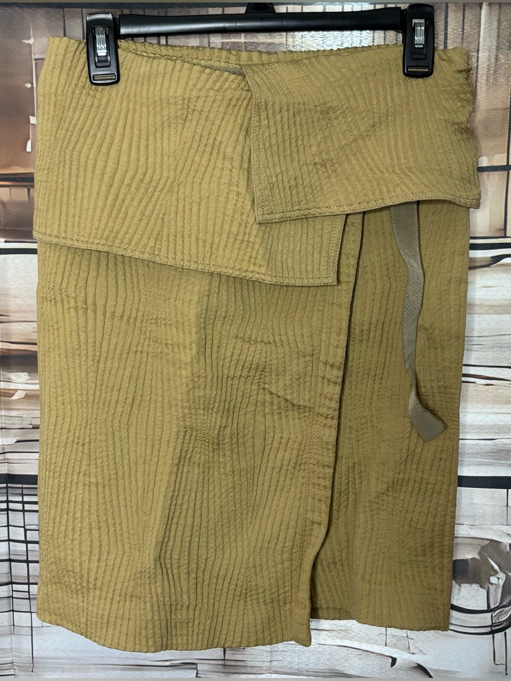 Vanessa Bruno France Cotton Linen Blend Wrap Skirt 36 US 4 S